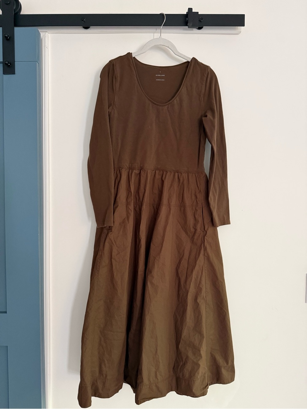 Everlane Brown Scoop Neck Maxi Dress